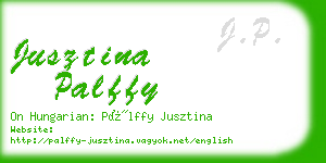 jusztina palffy business card